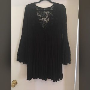 Free People Lace Peasant Dress